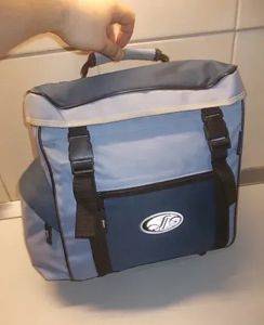 Fahrradtasche mit Regenhülle, blau-grau — Smederevo