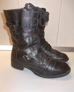 Graceland-Schnürstiefel mit Schnallen, Gr. 38 — Smederevo