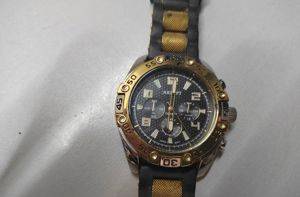 Eksept Chronograph-Armbanduhr, schwarz-gold — Smederevo