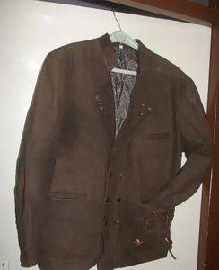 Lederjacke im Blazerstil, Unisex, Gr. 51–52 (L) — Smederevo