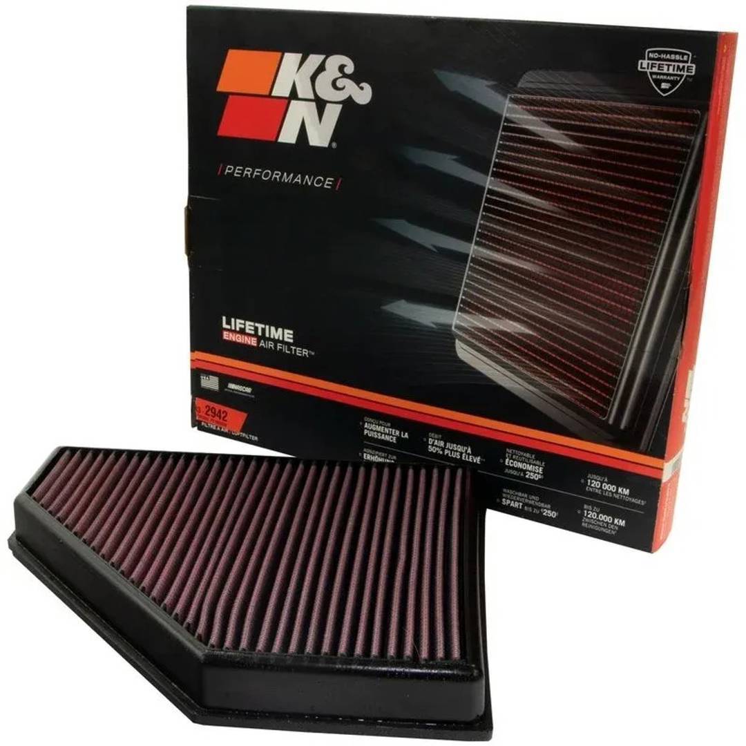 Спортивный воздушный фильтр K&N, панельный BMW 1 E81/E87, 3 E90, X1 E84 33-2942