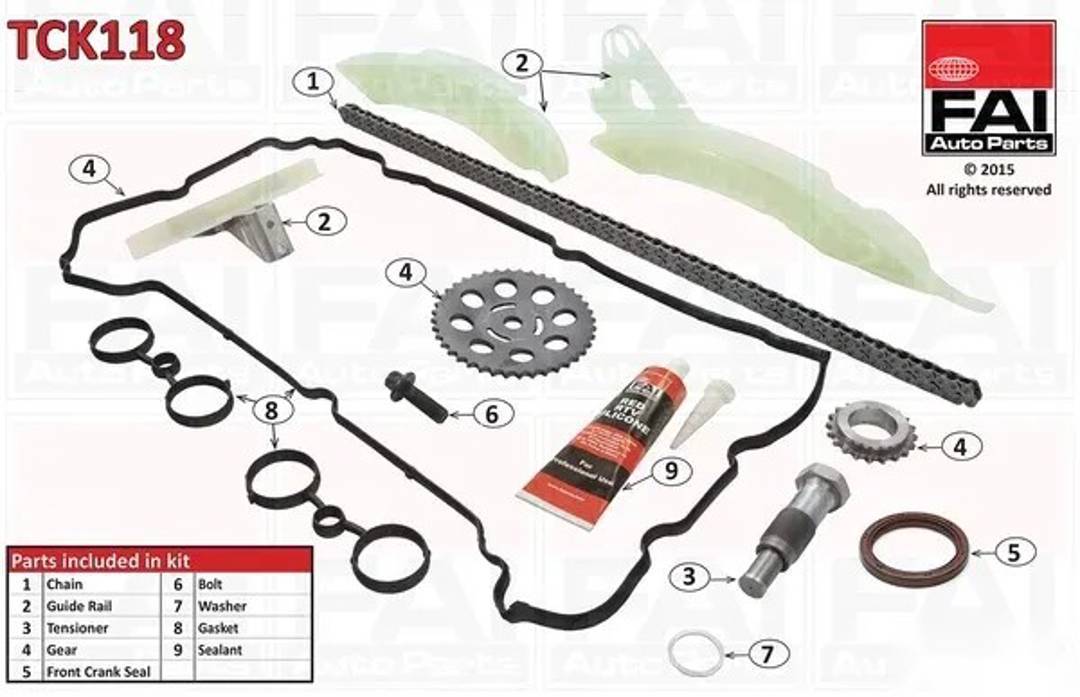 Steuerkettensatz Mini R56/R57/R59 / Citroën / Peugeot 1.6 THP TCK118