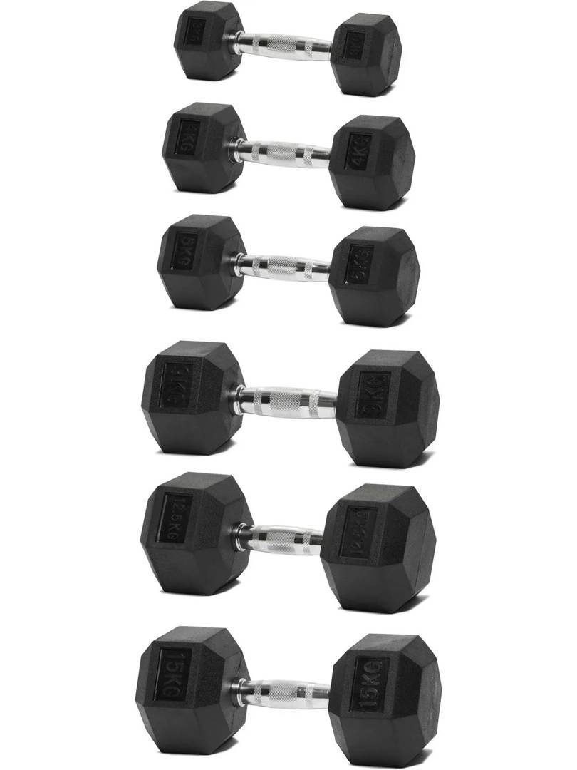Ganteră cauciucată Orion HEX Pro