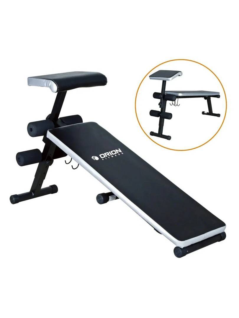 Bancă înclinată pentru abdomene Orion TF-1106 — pliabilă, până la 100 kg
