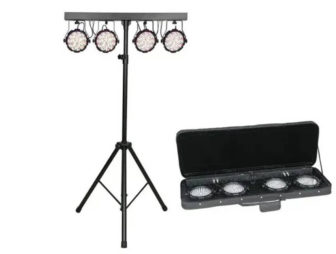 LED Compact Lightset MKII Set mit 4 PAR-Scheinwerfern, Stativ und Tasche