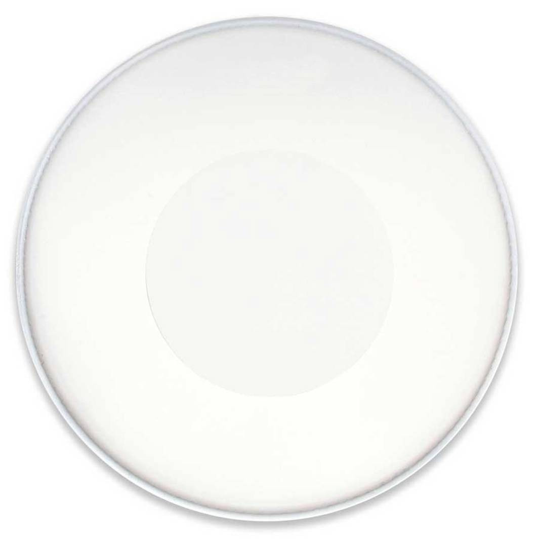 White coated 14" drumhead with an inner dot, 0.25 mm (D077-14)