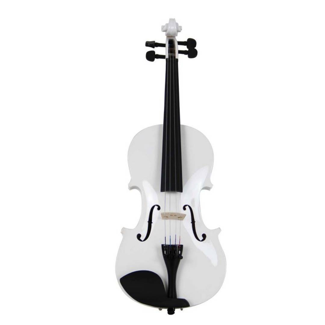 Violine 4/4 mit Koffer und Bogen, weiß oder mattschwarz (S140C)