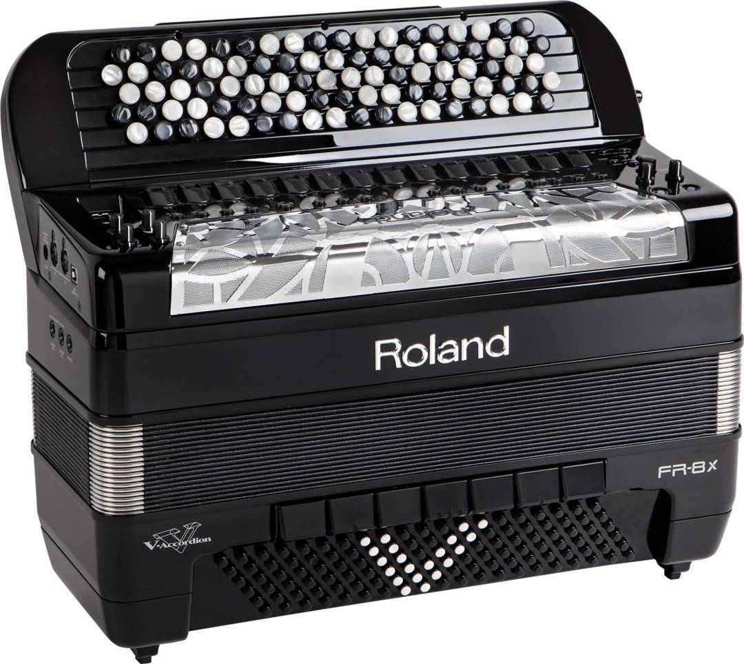 Roland FR-8xb V-Accordion digitális gombos harmonika, fekete