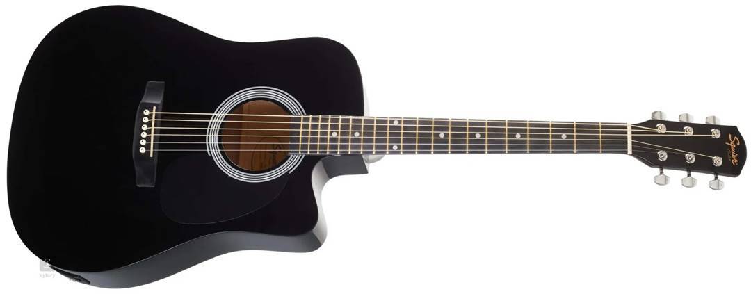 Elektroakusztikus gitár Squier SA-105CE, fekete