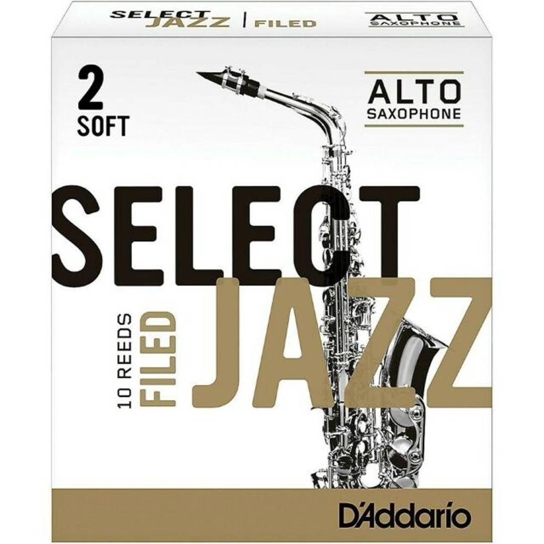 Blätter für Altsaxophon D'Addario Select Jazz Filed 2 (Soft, Medium, Hard)