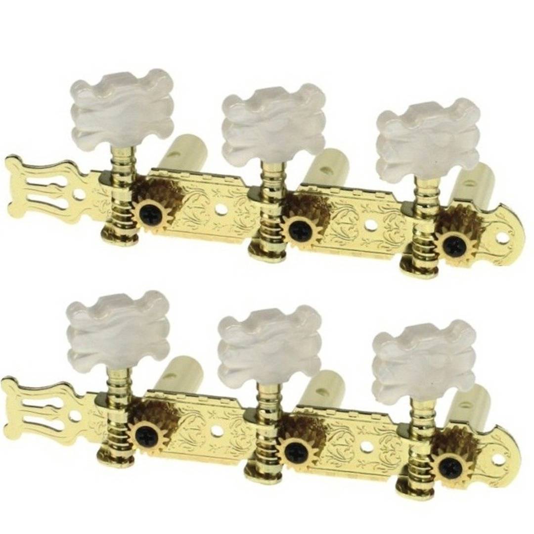 Alice AFD-019C Classical Guitar Tuning Pegs, Gold, Set of 3+3