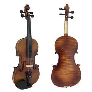 Violine 4/4 mit Koffer, geflammter Boden, Zierlinien (S-14244) — Zaječar