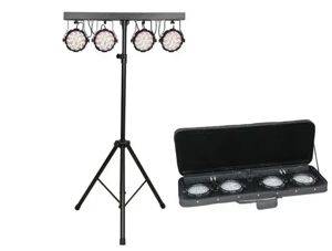 LED Compact Lightset MKII szett 4 PAR lámpával, állvánnyal és táskával — Zaječar