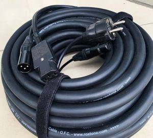 Roxtone combination cable for active speakers, power + XLR, 15 m — Zaječar