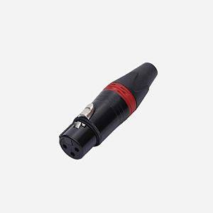Black XLR connector with red ring, female or male (SA261B / SA262-B) — Zaječar