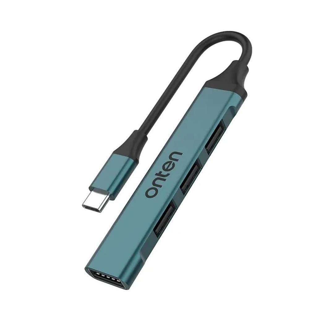 USB-C hub Onten OTN-9701D 4× USB 2.0 10 cm