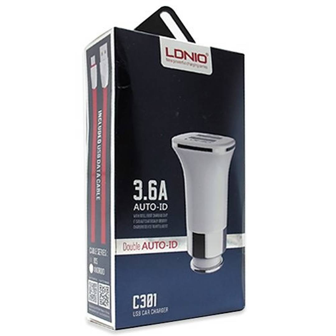 Kfz-Ladegerät LDNIO C301 3.6 A micro USB