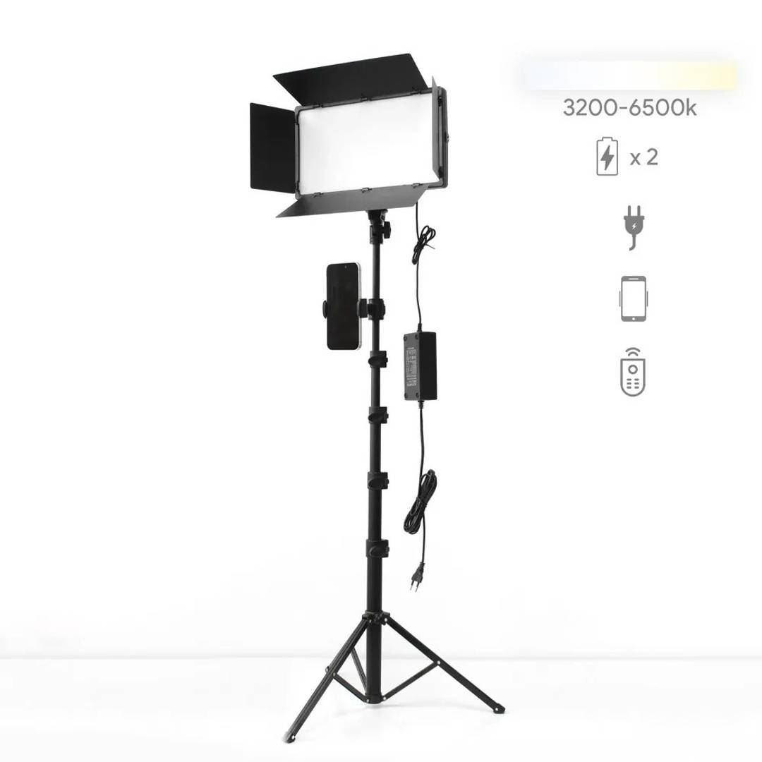 LED-Strahler mit Stativ und Handyhalterung U800+