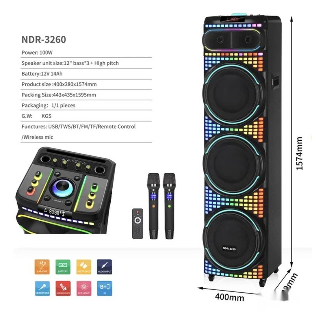 Bluetooth-Lautsprecher NDR-3260 100 W