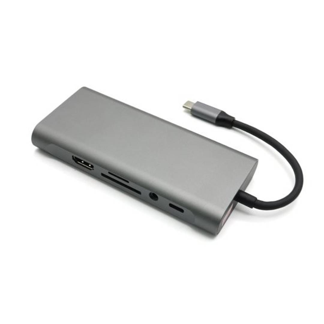 Хаб USB-C 4K HDMI, VGA, LAN, 4× USB 3.0