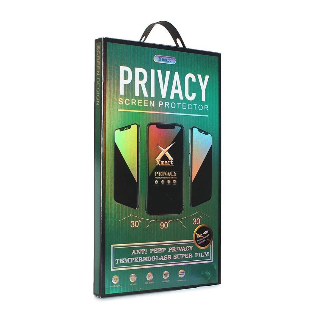Privacy tempered glass screen protector Xmart 9D for iPhone