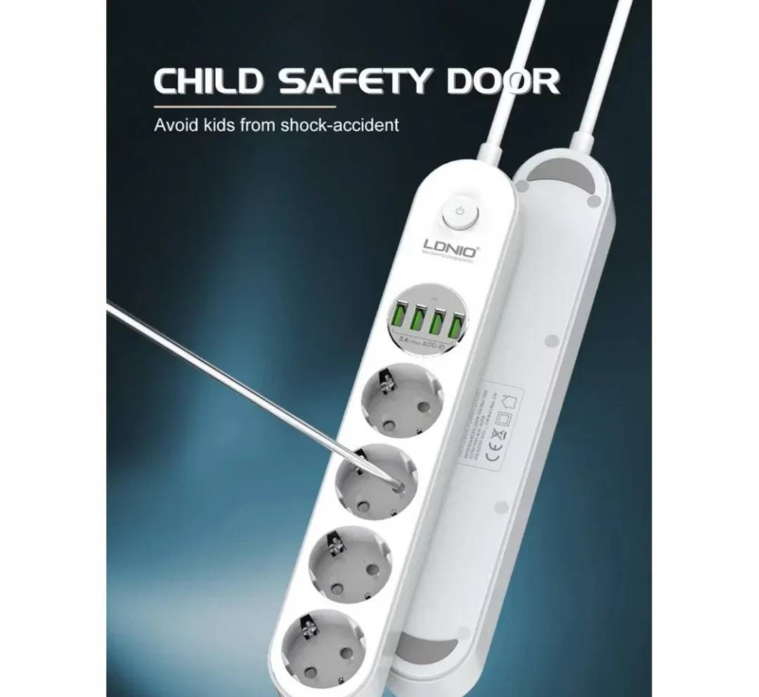 Produžni kabl sa USB priključcima LDNIO SE1-C 2500 W 2 m