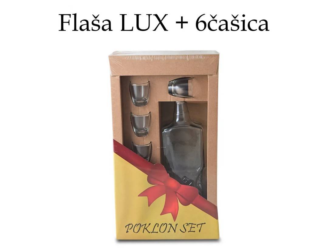 Подарунковий набір Lux: пляшка і 6 чарок