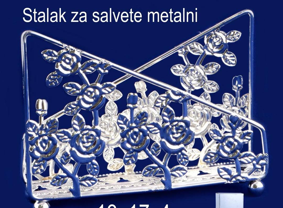 Металева серветниця з трояндами