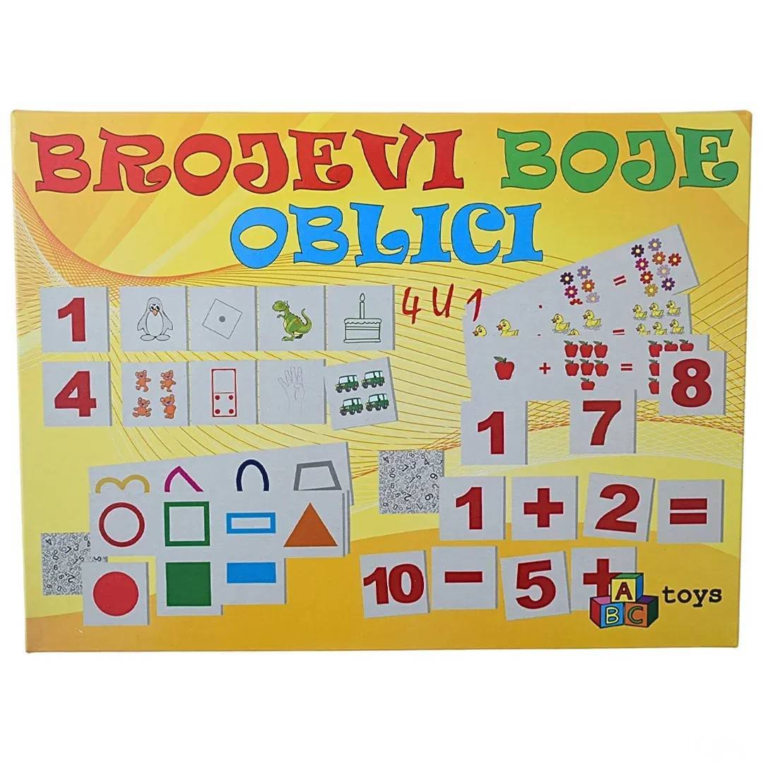 Розвивальна гра «Цифри, кольори, форми» 4 в 1