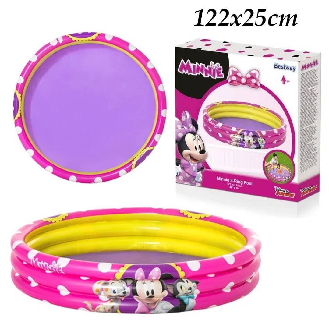 Дитячий надувний басейн Bestway Minnie, 3 кільця, 122×25 cm