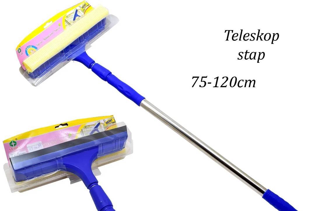 Склоочисник із телескопічною ручкою 75–120 см