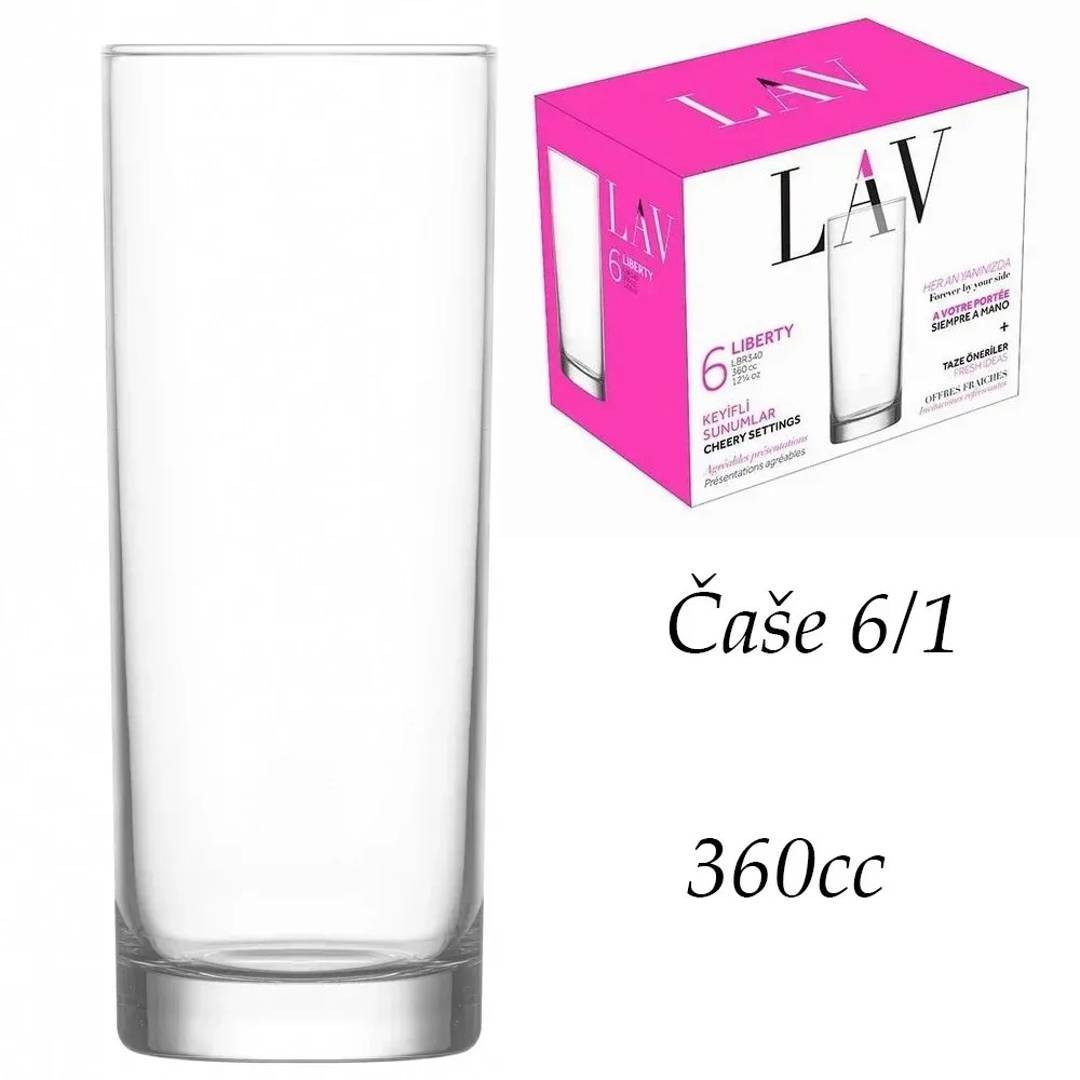 Високі склянки LAV Liberty для лонг-дринків, набір 6 шт., 360 ml