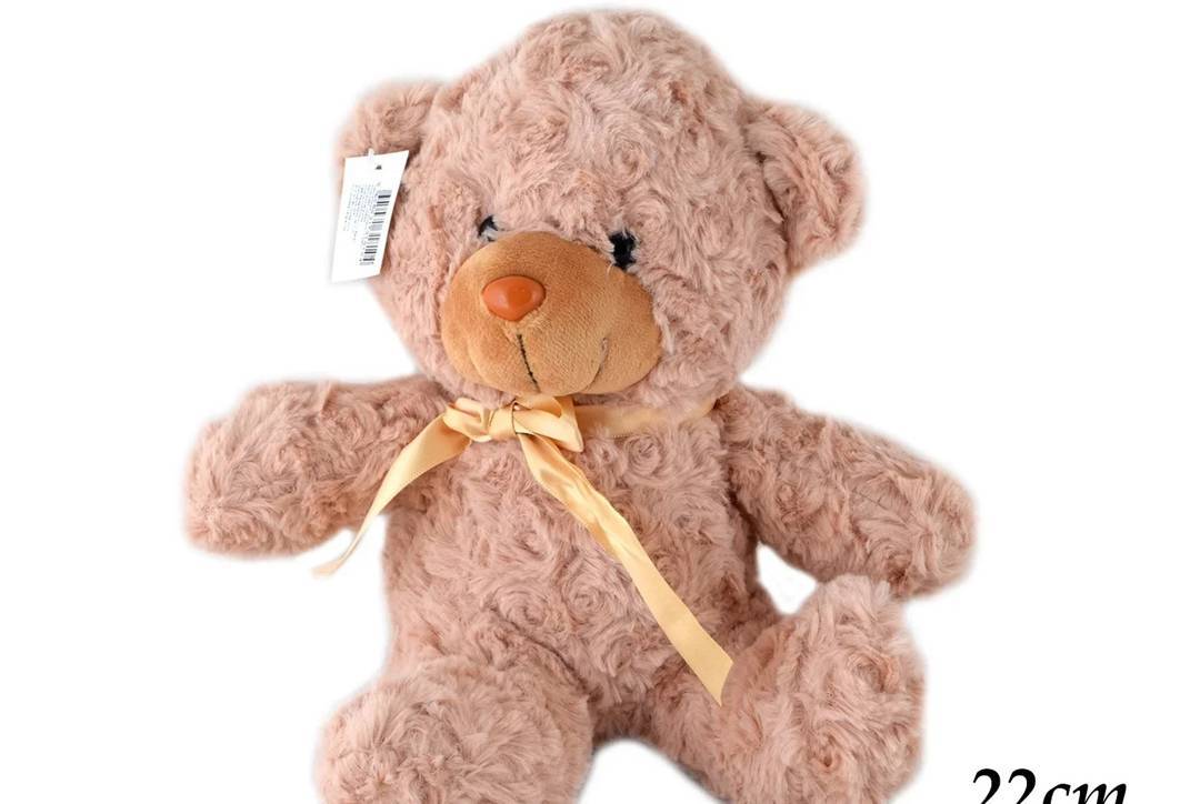 Плюшевий ведмедик із бантиком, 22 cm