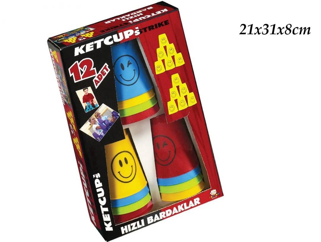 Гра на швидкість Ketcups — складання стаканчиків, 12 шт