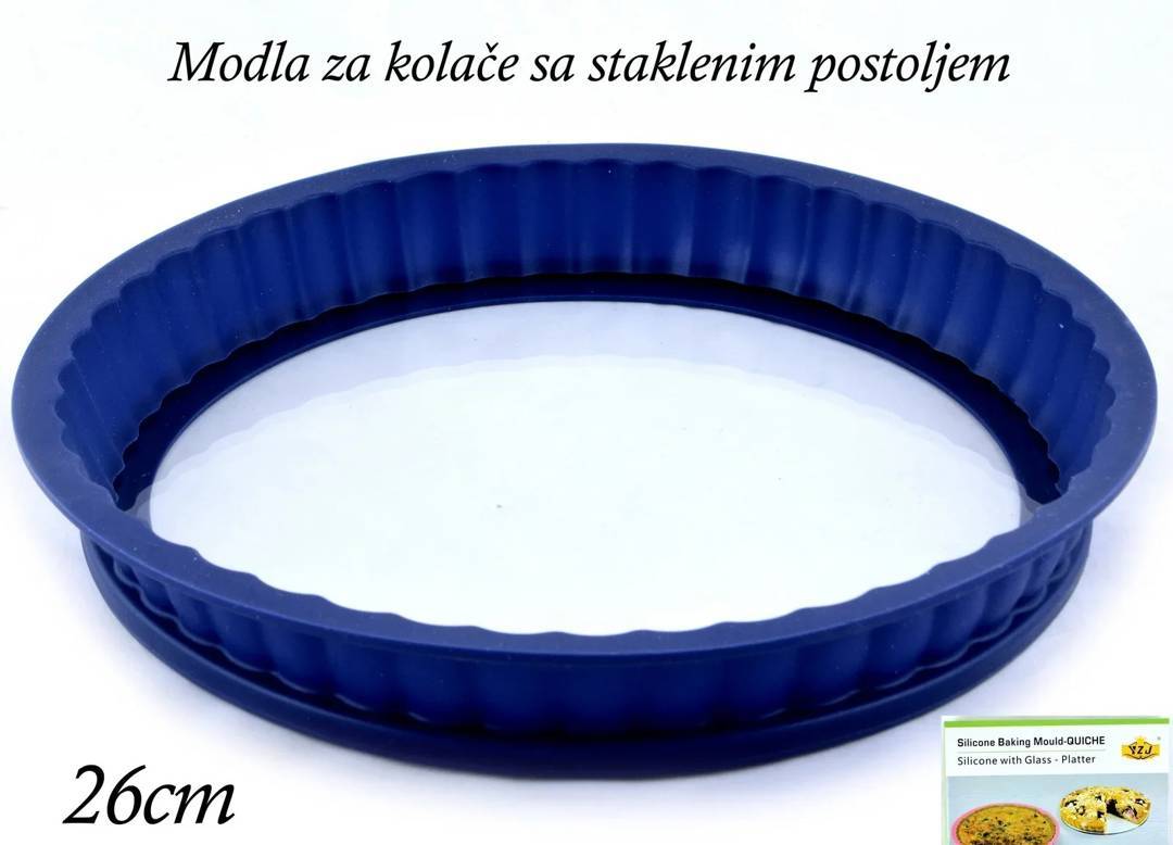 Силіконова форма для пирога й тарту зі скляним дном, 26 cm