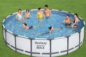 Круглий каркасний басейн Bestway Steel Pro Max зі сталевою рамою — Šabac