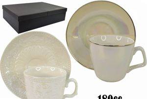 Чашки для кави з блюдцями Sedef, набір на 6 персон — Šabac