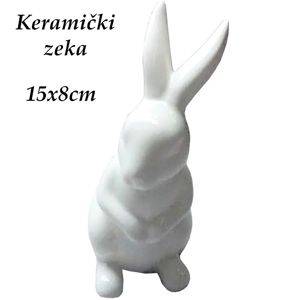 Керамічний зайчик, білий, 15 cm — Šabac