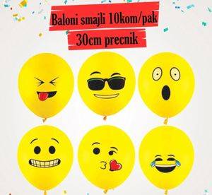 Латексні кульки Emoji, 30 cm, 10 шт. — Šabac