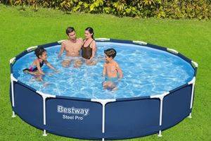 Круглий каркасний басейн Bestway Steel Pro 366×76 cm з фільтр-насосом — Šabac