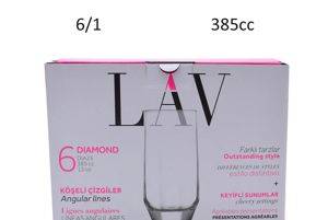 Склянки для соку LAV Diamond, набір 6 шт., 385 ml — Šabac