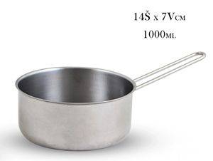 Ківшик із нержавної сталі з ручкою 14 cm, 1 l — Šabac