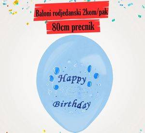 Латексні кульки Happy Birthday, 80 cm, 2 шт. — Šabac