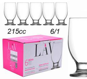 Келихи на ніжці LAV Rena, набір 6 шт., 215 ml — Šabac