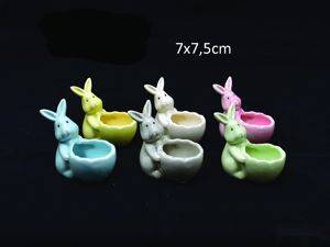 Керамічний великодній зайчик з ємністю, 7 cm — Šabac