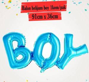 Фольгована кулька напис BOY, 91×35 cm — Šabac