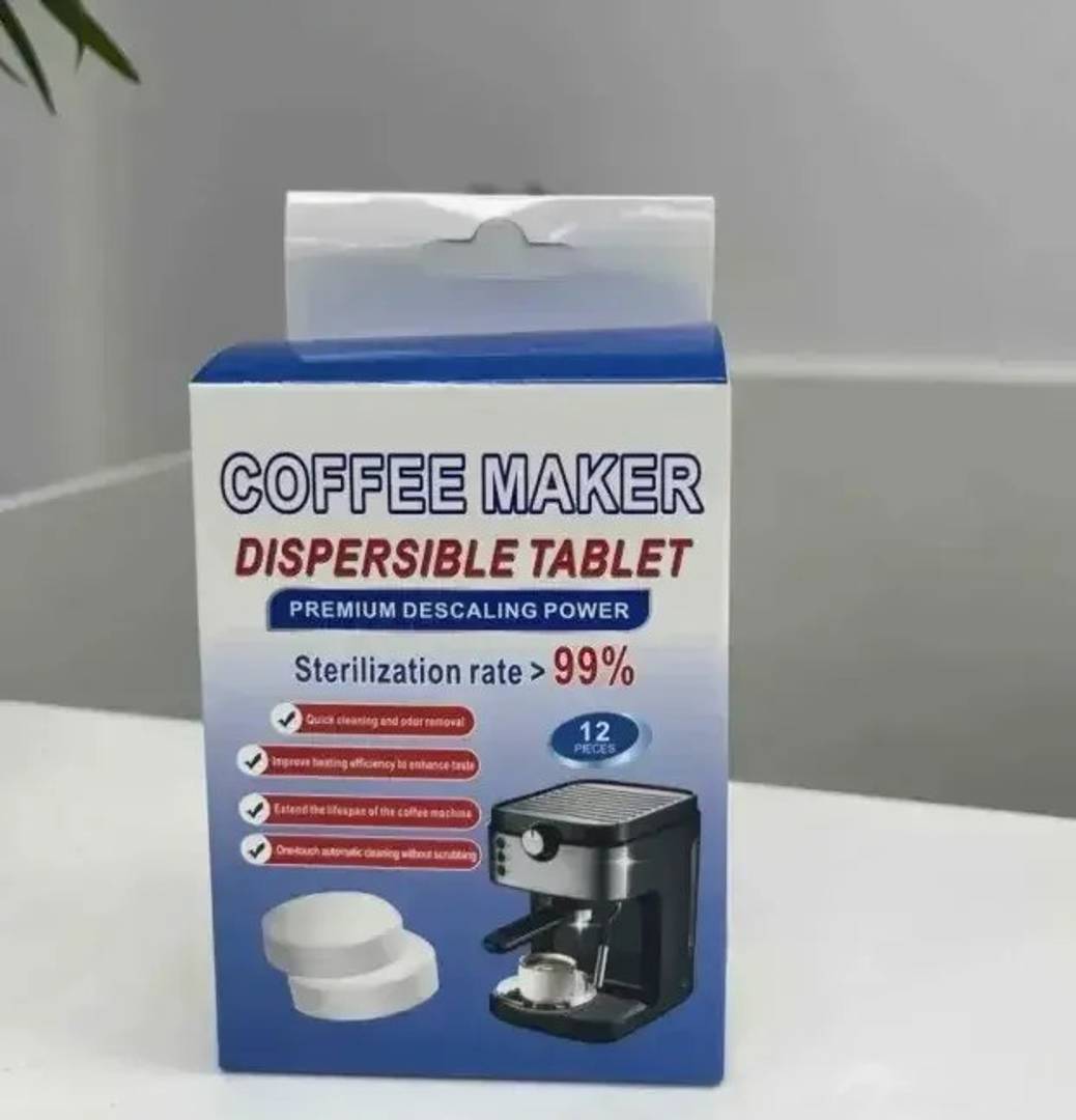 Effervescent coffee machine cleaning tablets, 12 pieces