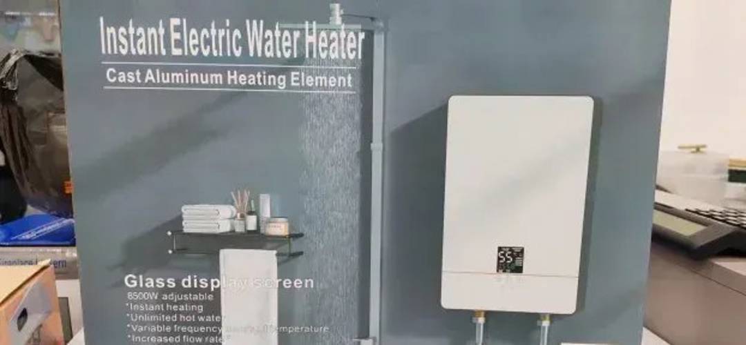 8500 W Tankless Water Heater with Digital Display, Black