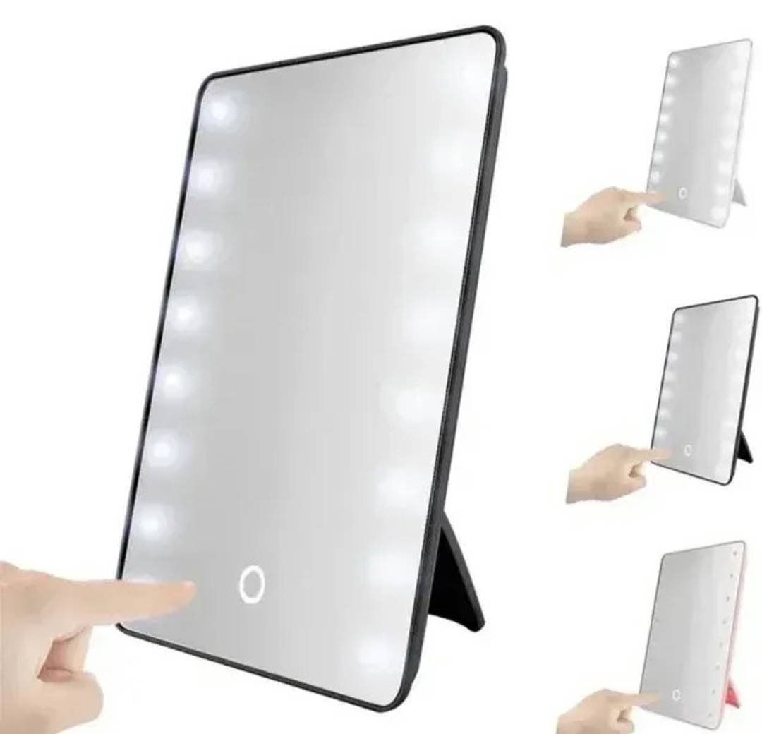 Schminkspiegel mit 16 LED-Leuchten und Touchsensor, 16 x 22 cm