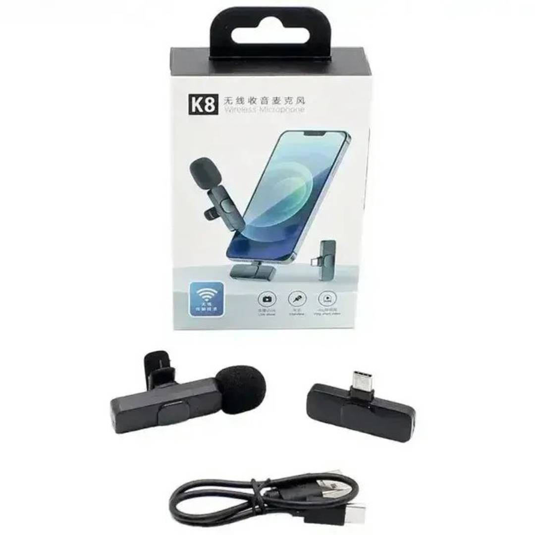 Безжичен мини микрофон за телефон K8 / K9, USB-C и iOS